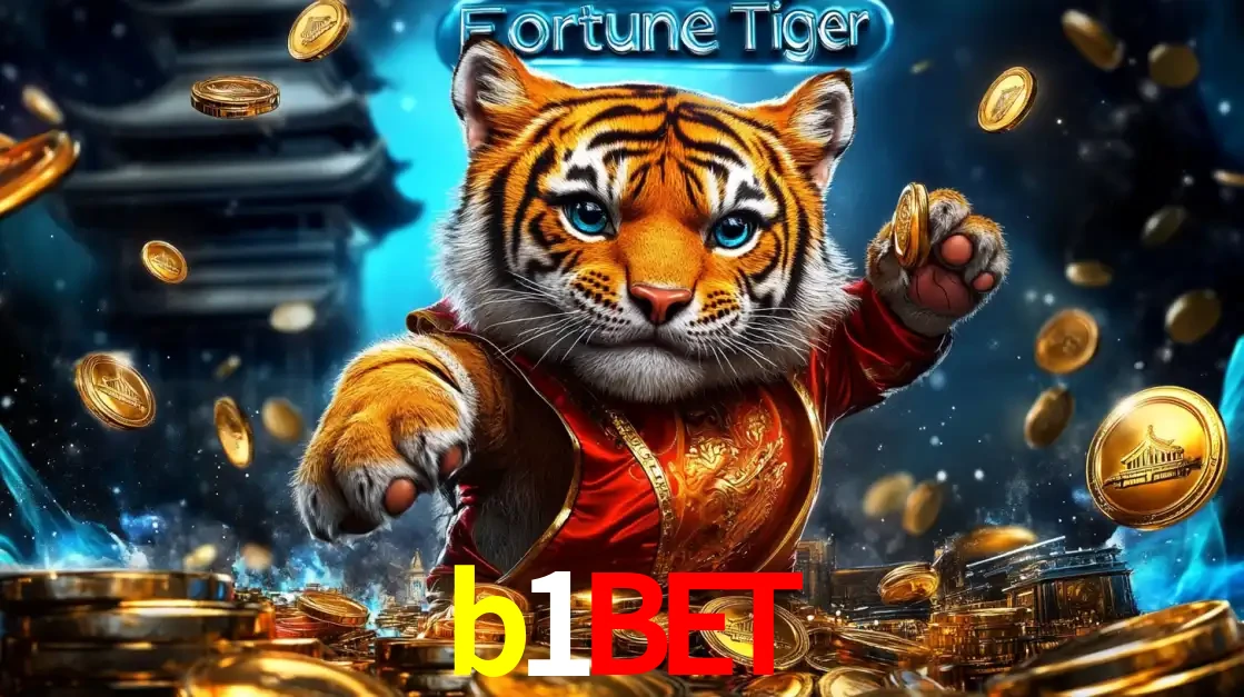 Imagem promocional do jogo de slot Fortune Tiger, com um tigre majestoso em traje tradicional cercado por uma fortuna em moedas de ouro, disponível agora no cassino b1bet.